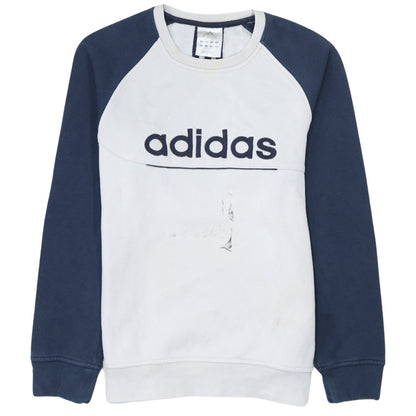 Mens UK Size XL adidas White Pullover Sweatshirt