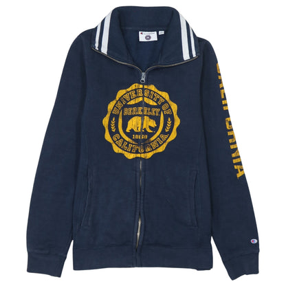 Mens UK Size M Champion Blue Full Zip Sweatshirt