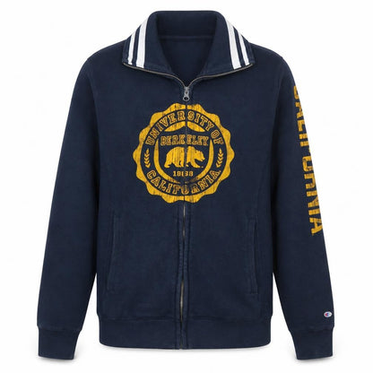 Mens UK Size M Champion Blue Full Zip Sweatshirt