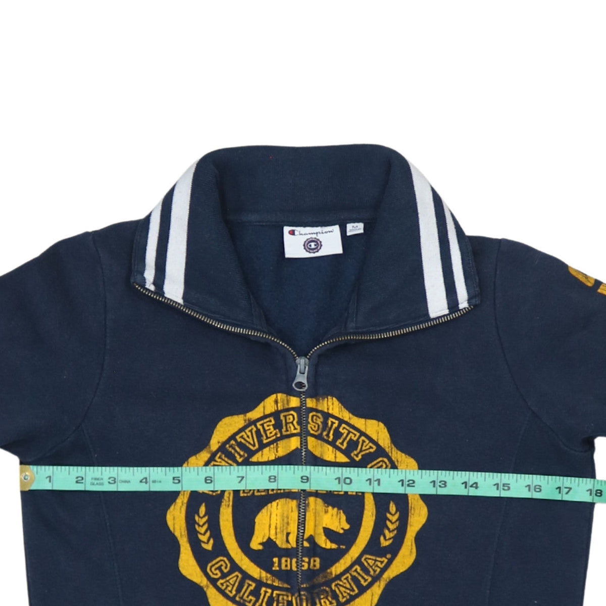 Mens UK Size M Champion Blue Full Zip Sweatshirt