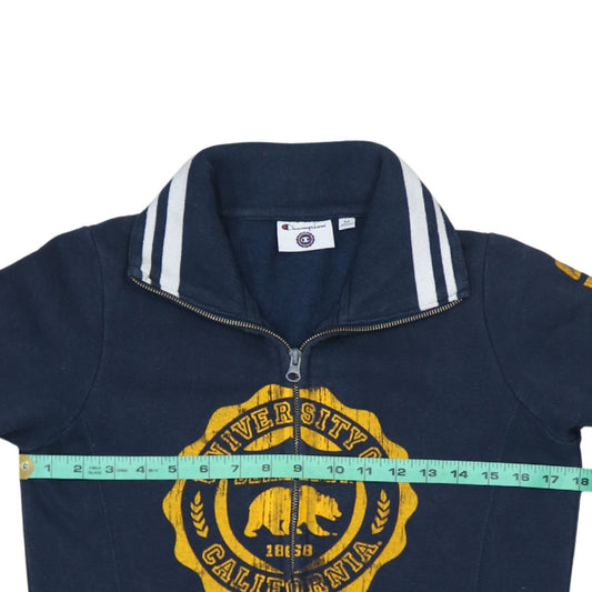 Mens UK Size M Champion Blue Full Zip Sweatshirt