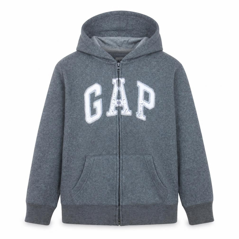 Gap Kids Boys Grey Full Zip Hoodie XXL 13-14 Years Cotton Blend