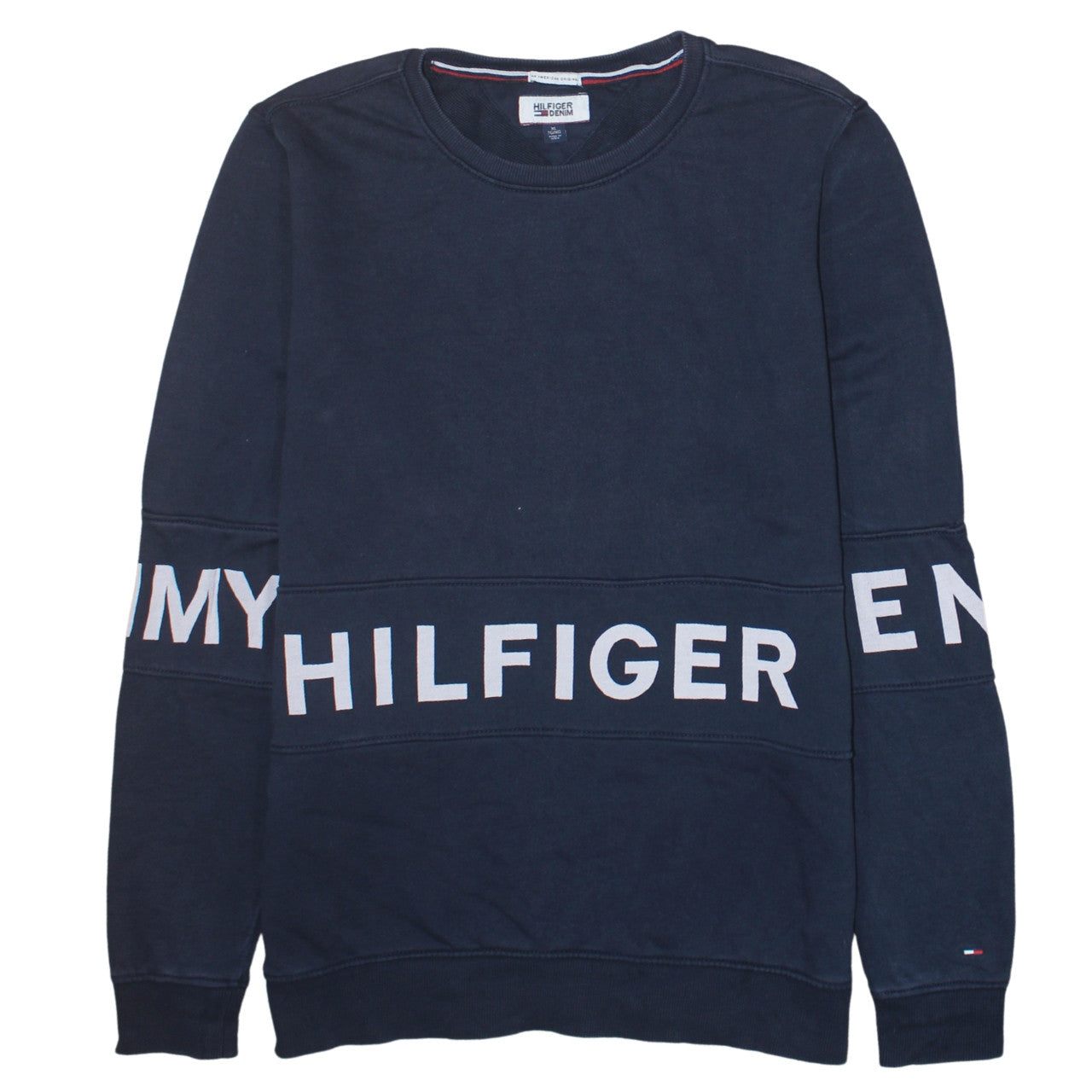 Mens UK Size XL Tommy Hilfiger Blue Pullover Sweatshirt