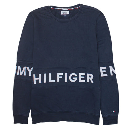 Mens UK Size XL Tommy Hilfiger Blue Pullover Sweatshirt