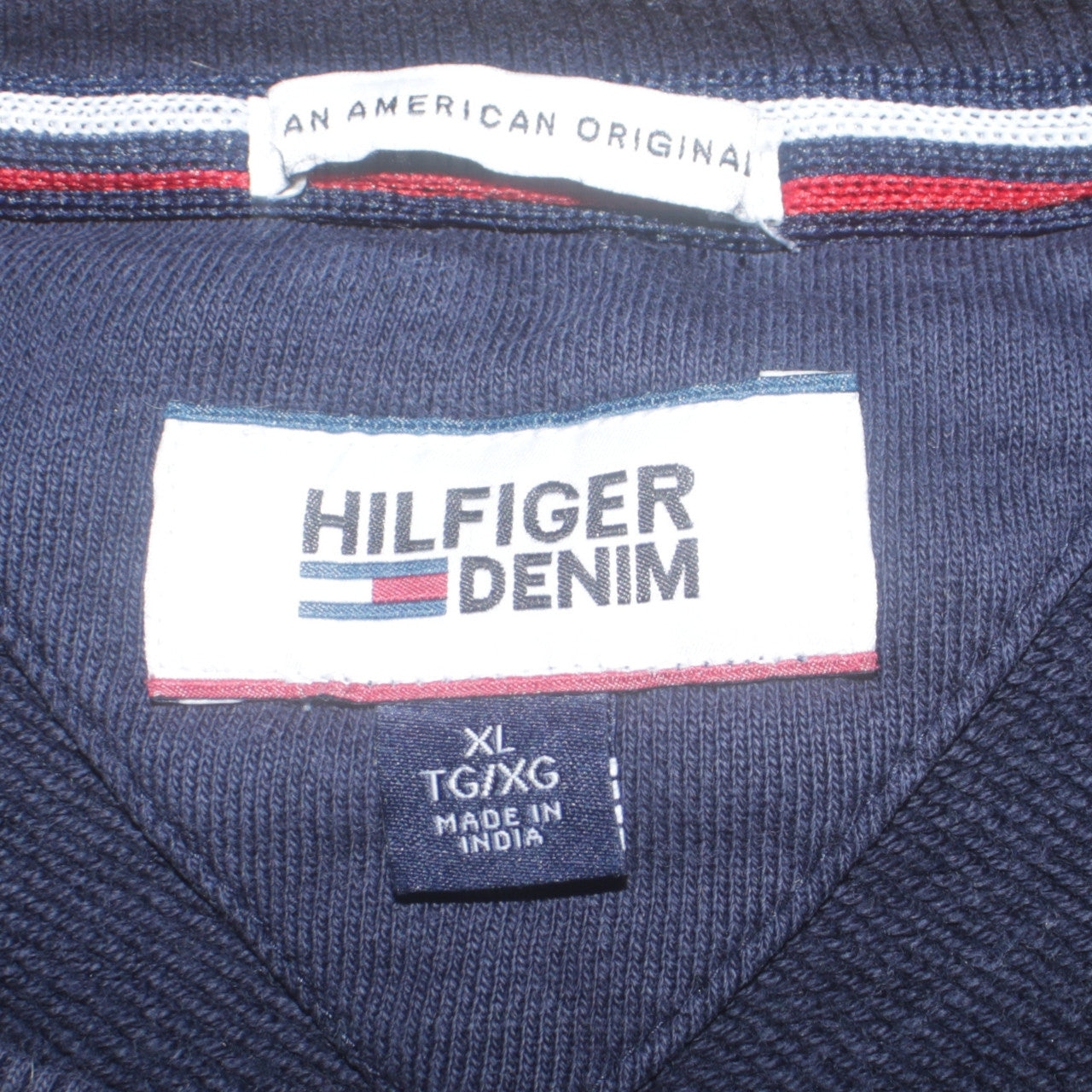 Mens UK Size XL Tommy Hilfiger Blue Pullover Sweatshirt