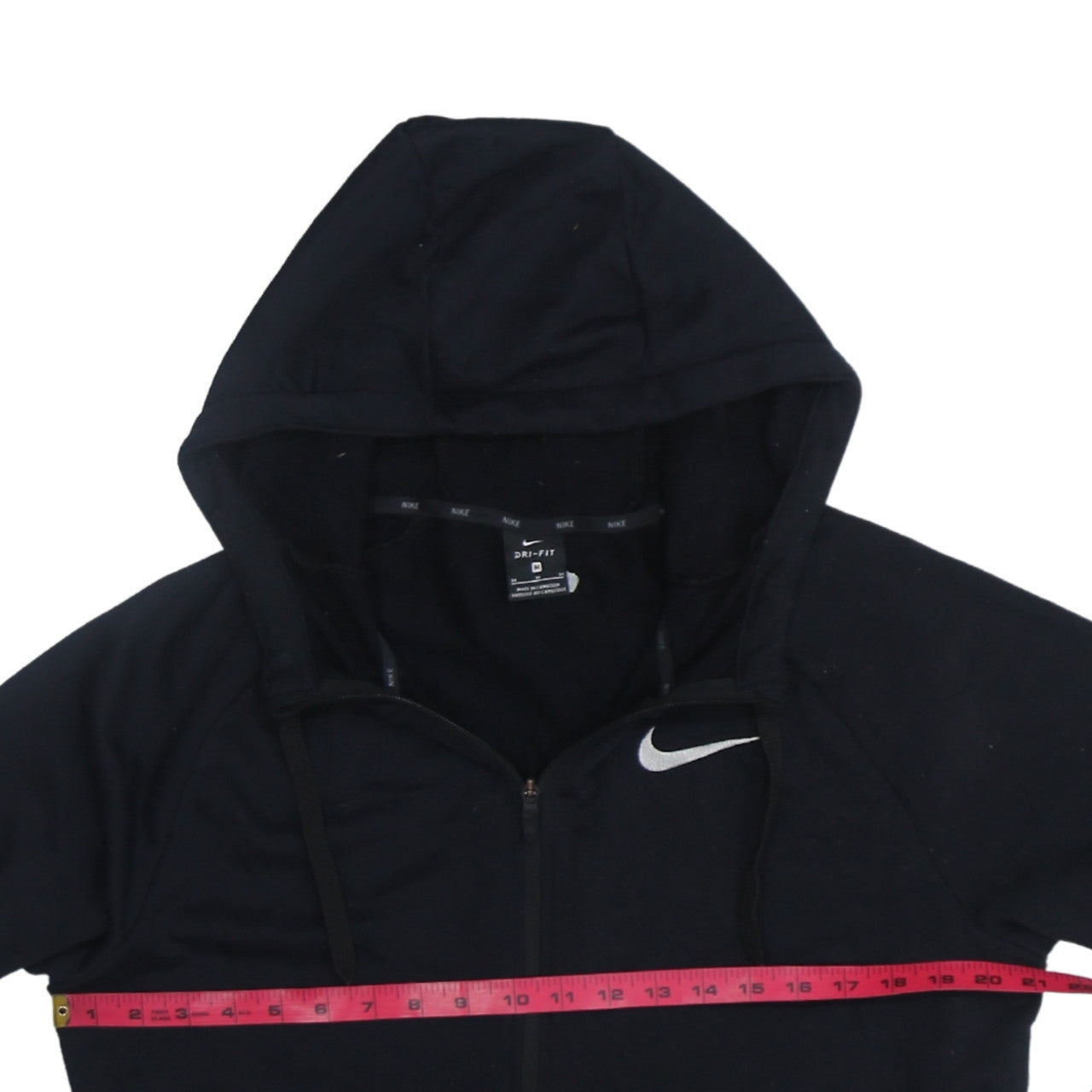 Mens UK Size M Nike Black Full Zip Hoodie