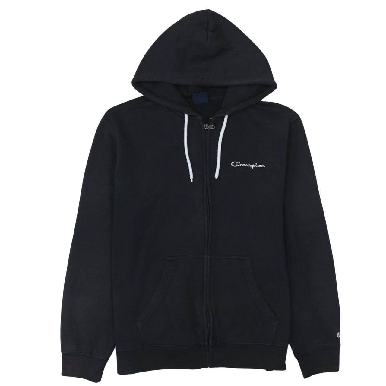 Mens UK Size L Champion Black Full Zip Hoodie