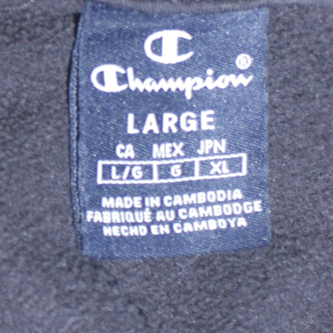 Mens UK Size L Champion Black Full Zip Hoodie