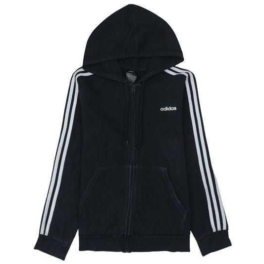 Womens UK Size L adidas Black Full Zip Hoodie