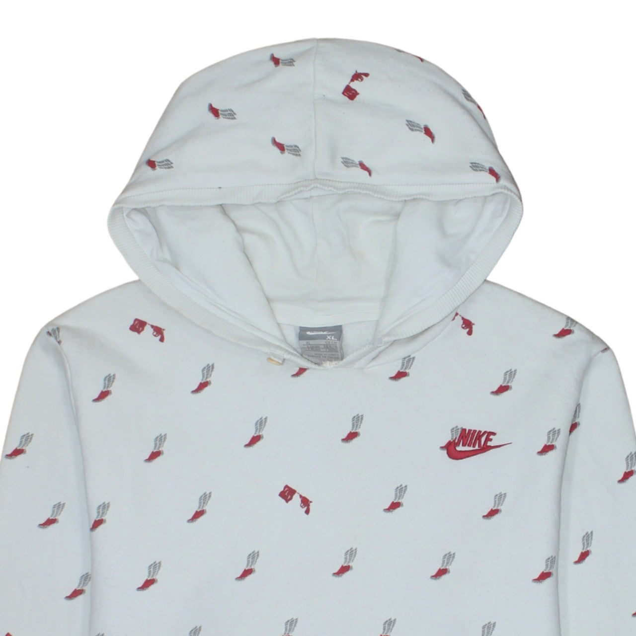Womens UK Size XL Nike White Pullover Hoodie