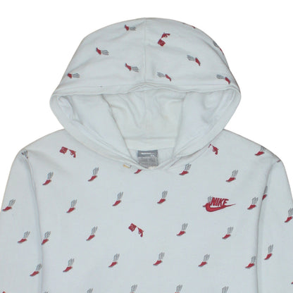 Womens UK Size XL Nike White Pullover Hoodie