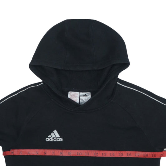 Adidas Boys Black Hoodie 13-14 Years Pullover Sportswear Sweatshirt