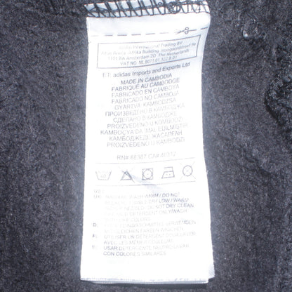 Adidas Boys Black Hoodie 13-14 Years Pullover Sportswear Sweatshirt