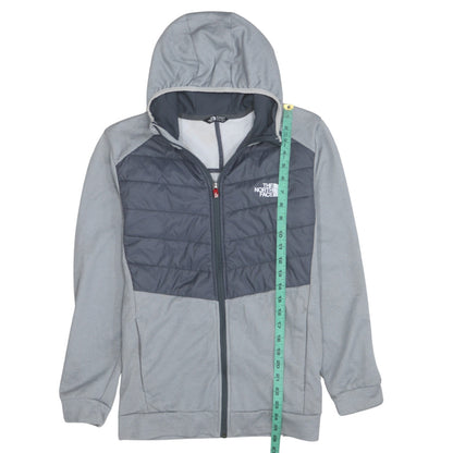 The North Face Boys Grey Hooded Full Zip Puffer Jacket 18-20 Years