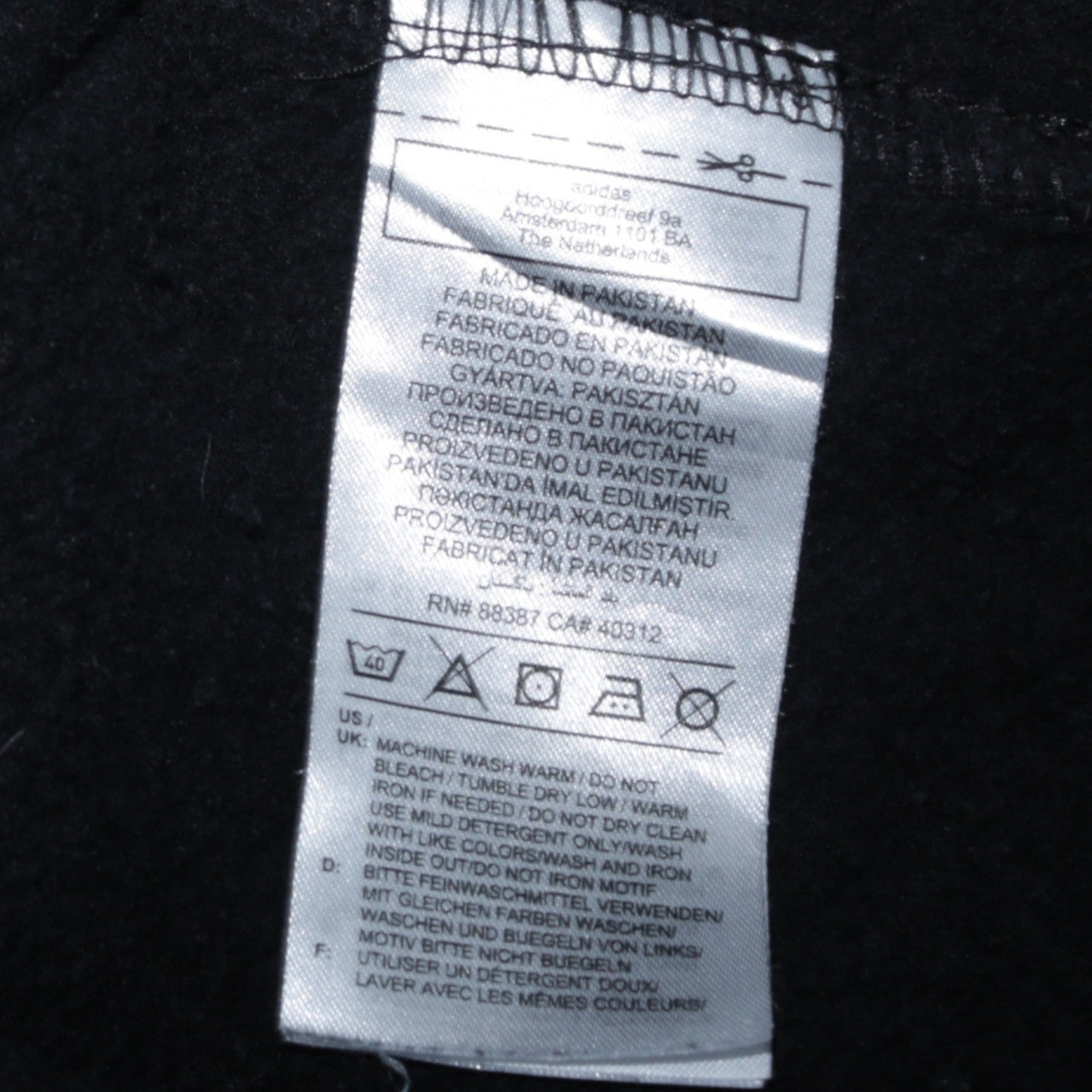 Womens UK Size S adidas Black Pullover Hoodie