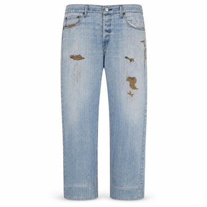 Mens UK Size L Levi's Regular Fit Straight Blue Jeans