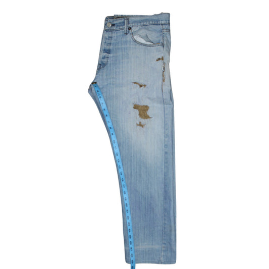 Mens UK Size L Levi's Regular Fit Straight Blue Jeans