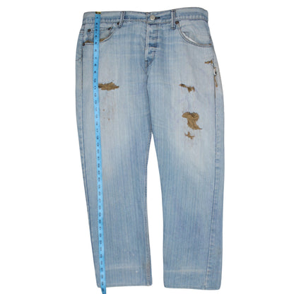 Mens UK Size L Levi's Regular Fit Straight Blue Jeans