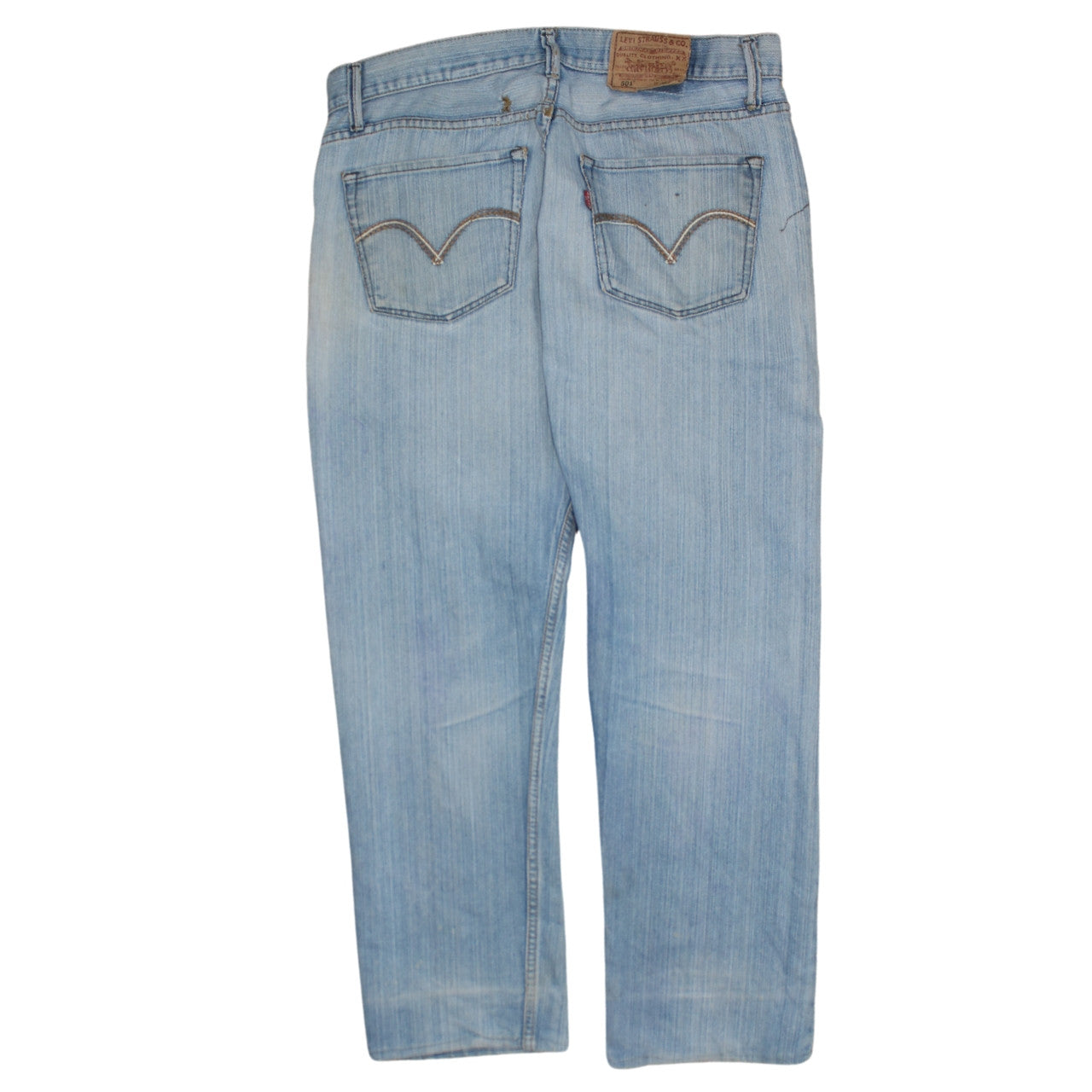 Mens UK Size L Levi's Regular Fit Straight Blue Jeans
