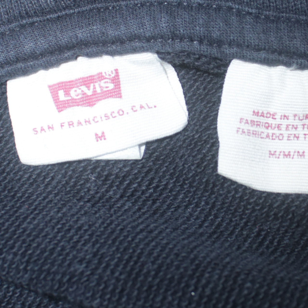 Mens UK Size M Levi's Black Pullover Hoodie
