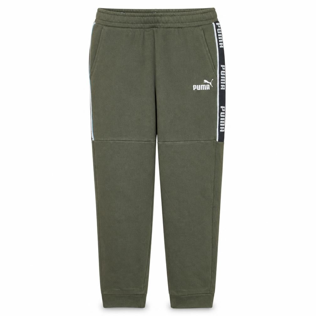 Mens UK Size M PUMA Regular Fit Jogger Green Trousers