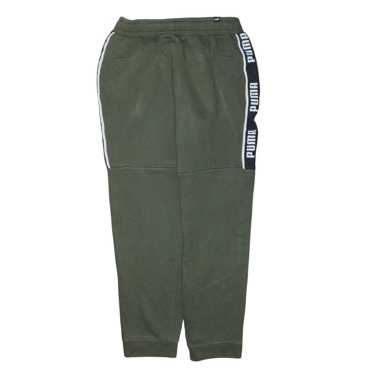 Mens UK Size M PUMA Regular Fit Jogger Green Trousers