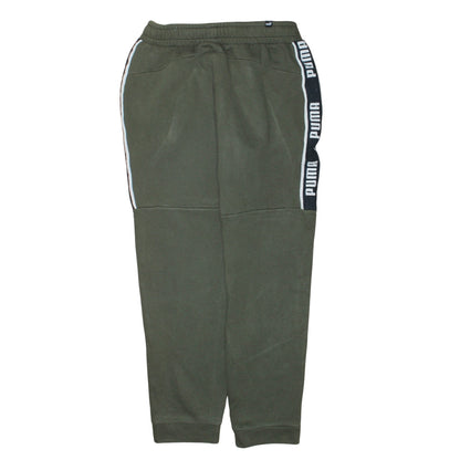 Mens UK Size M PUMA Regular Fit Jogger Green Trousers