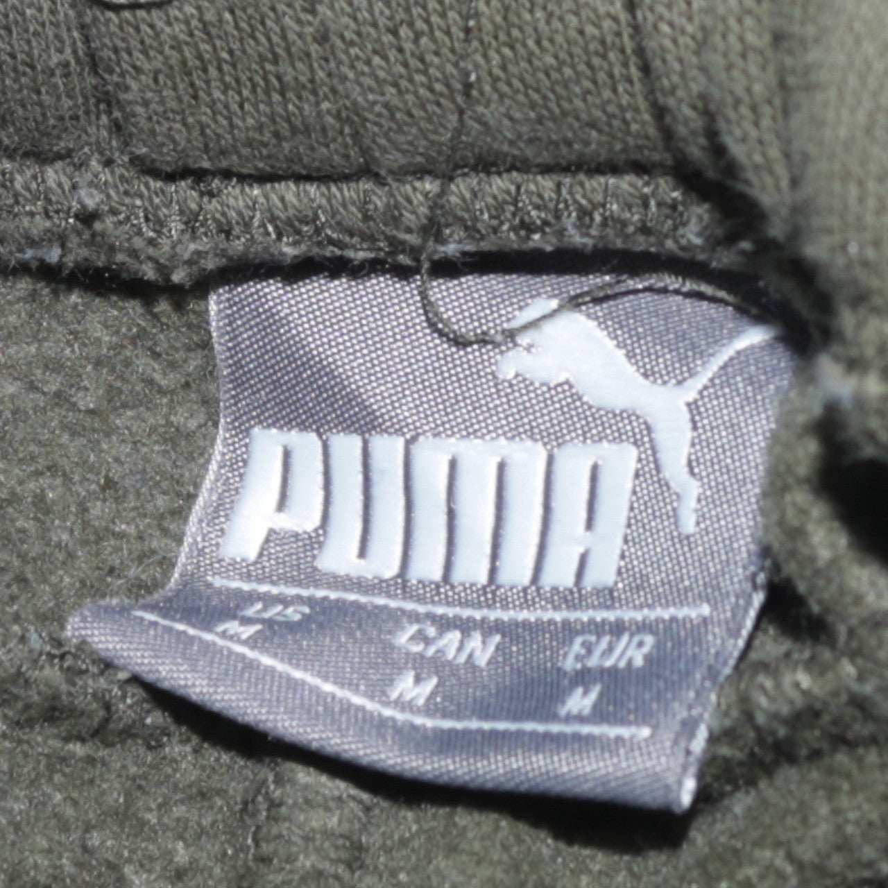 Mens UK Size M PUMA Regular Fit Jogger Green Trousers