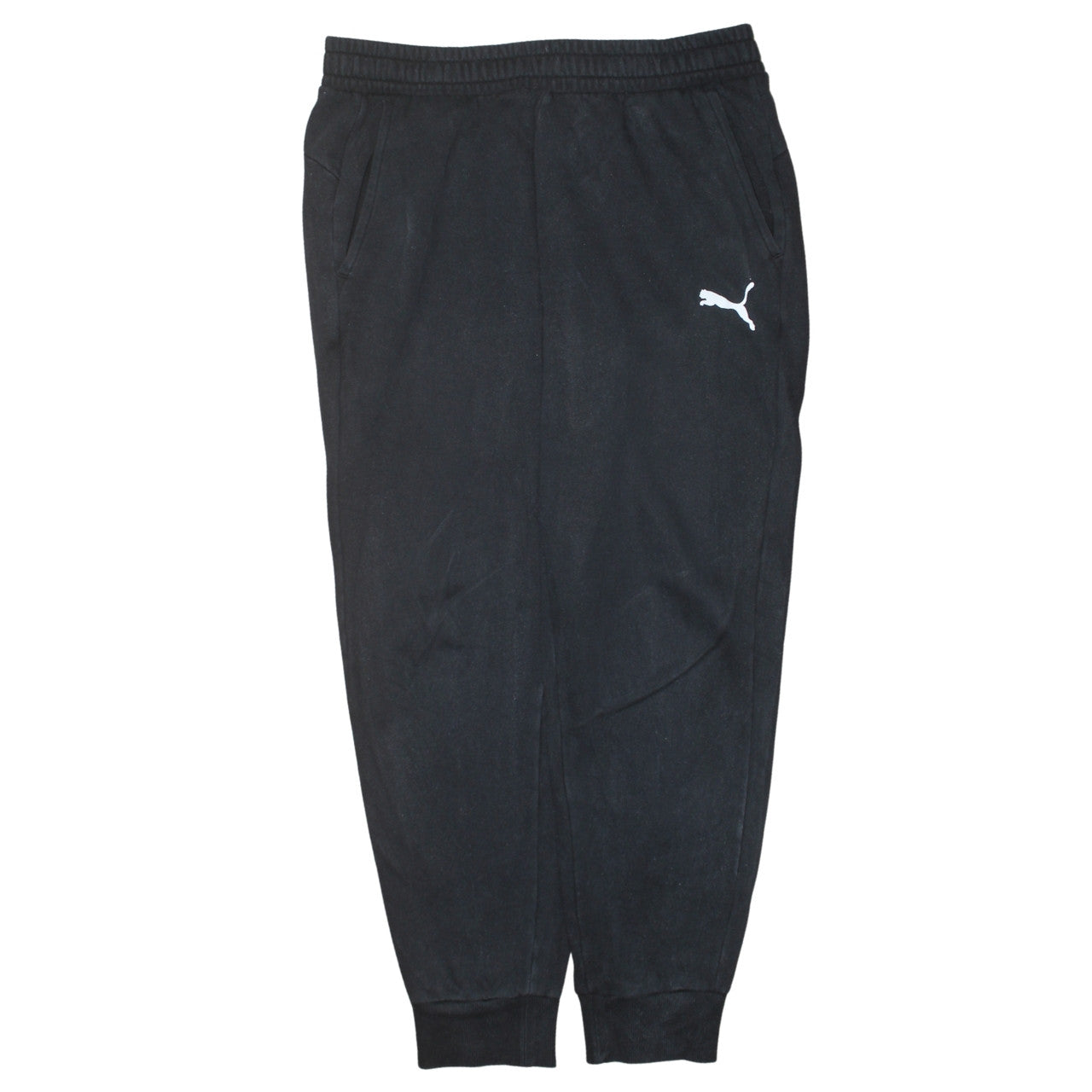 Mens UK Size L PUMA Regular Fit Jogger Black Trousers