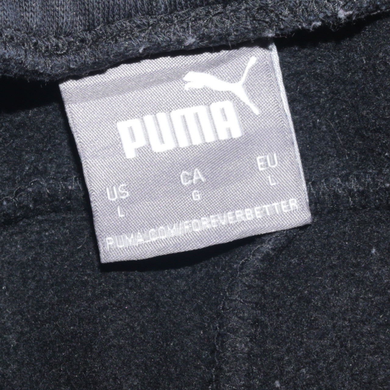 Mens UK Size L PUMA Regular Fit Jogger Black Trousers