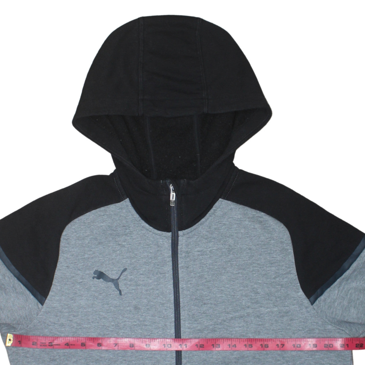 Mens UK Size L PUMA Grey Full Zip Hoodie