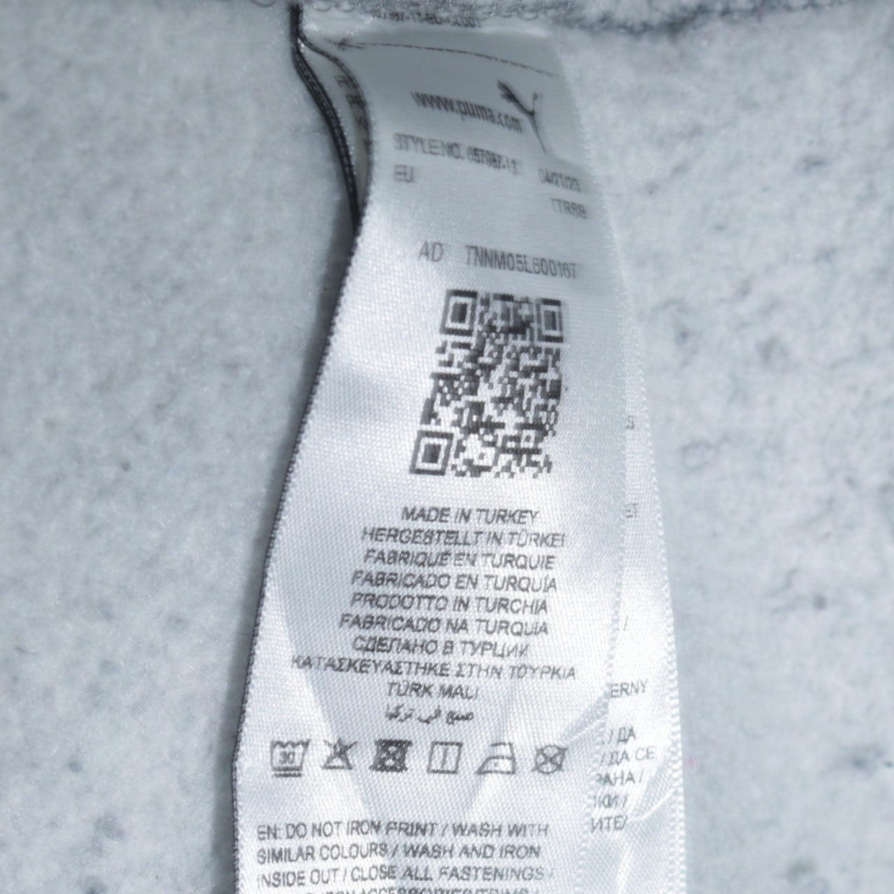 Mens UK Size L PUMA Grey Full Zip Hoodie