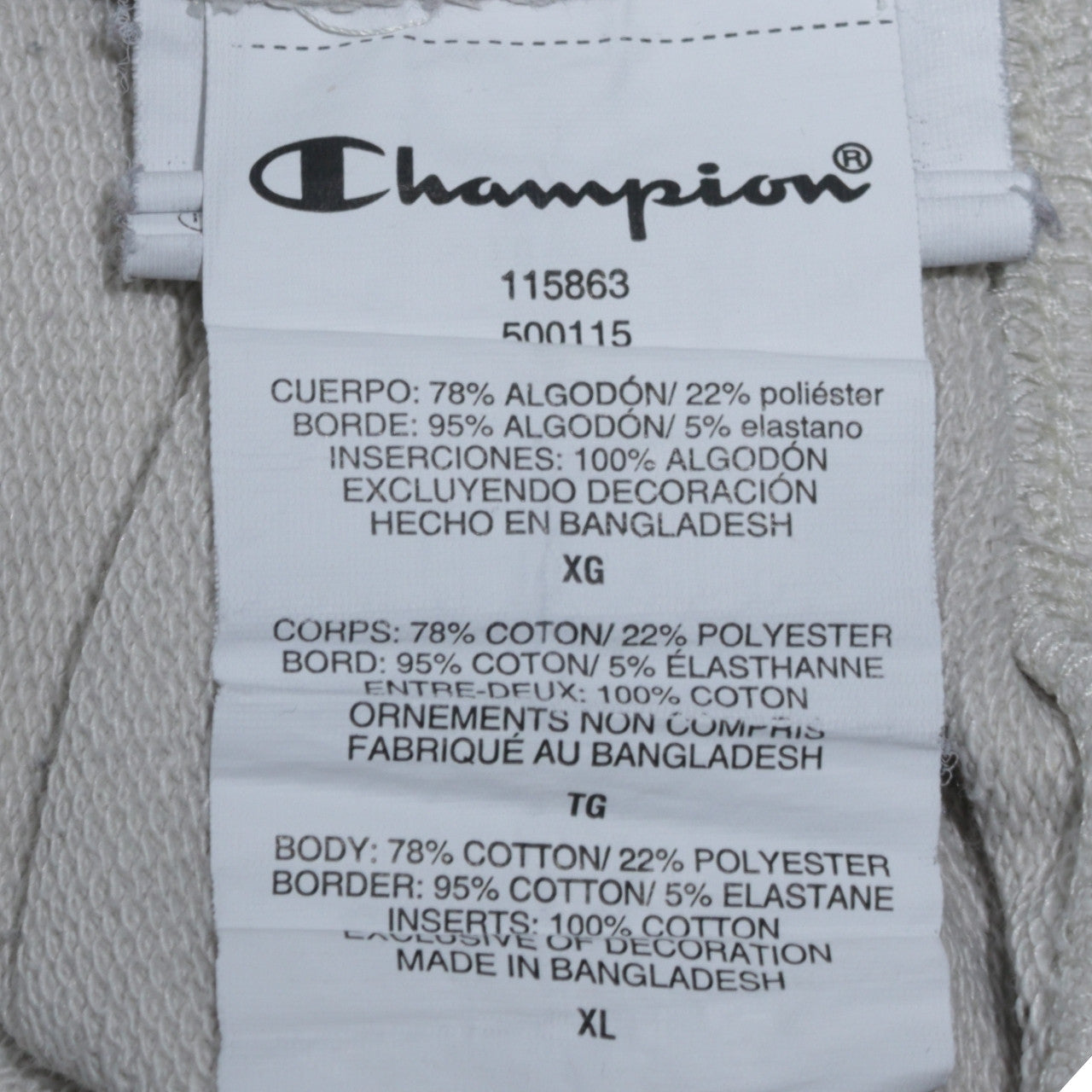 Mens UK Size XL Champion White Pullover Sweatshirt