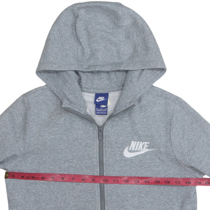 Nike Boys Grey Full Zip Hoodie XL 13-15 Years Fleece Sweatshirt