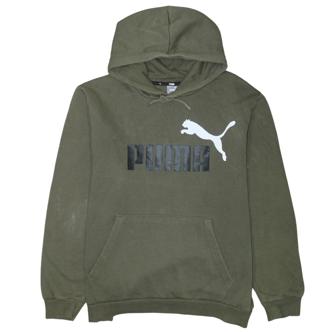 Mens UK Size XL PUMA Green Pullover Hoodie