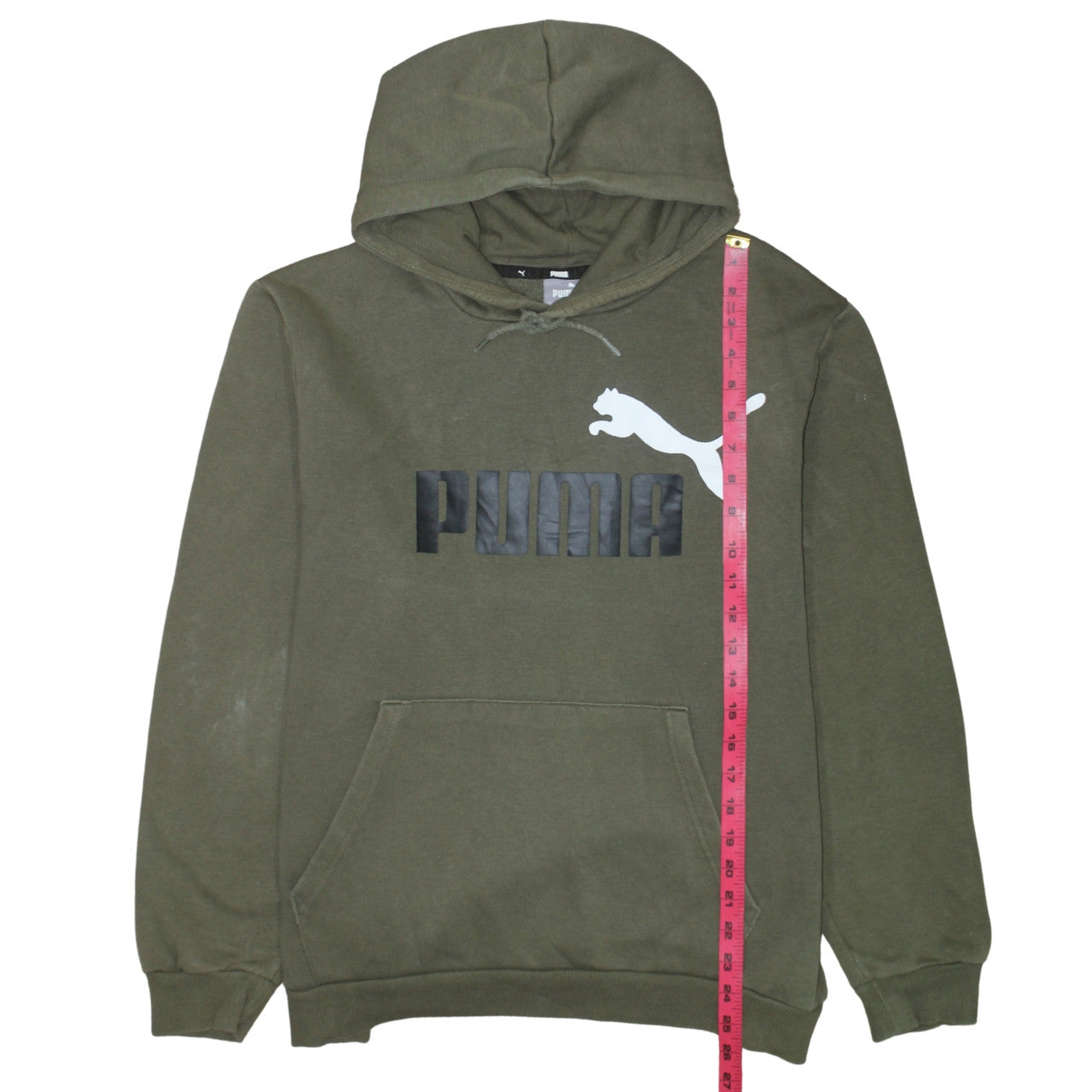 Mens UK Size XL PUMA Green Pullover Hoodie