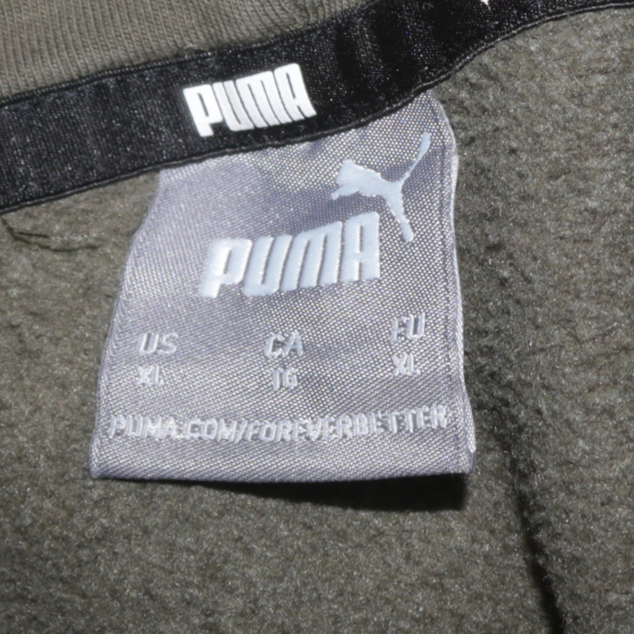 Mens UK Size XL PUMA Green Pullover Hoodie
