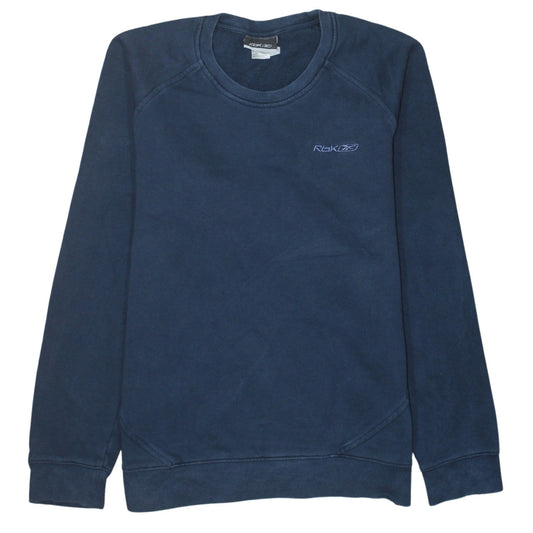 Mens UK Size M Reebok Blue Pullover Sweatshirt