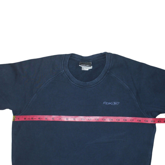 Mens UK Size M Reebok Blue Pullover Sweatshirt
