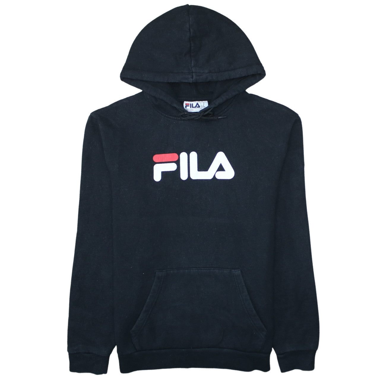 Mens UK Size M FILA Black Pullover Hoodie