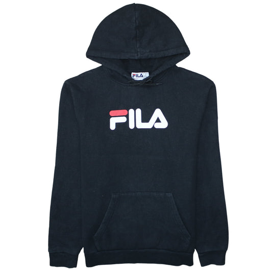 Mens UK Size M FILA Black Pullover Hoodie