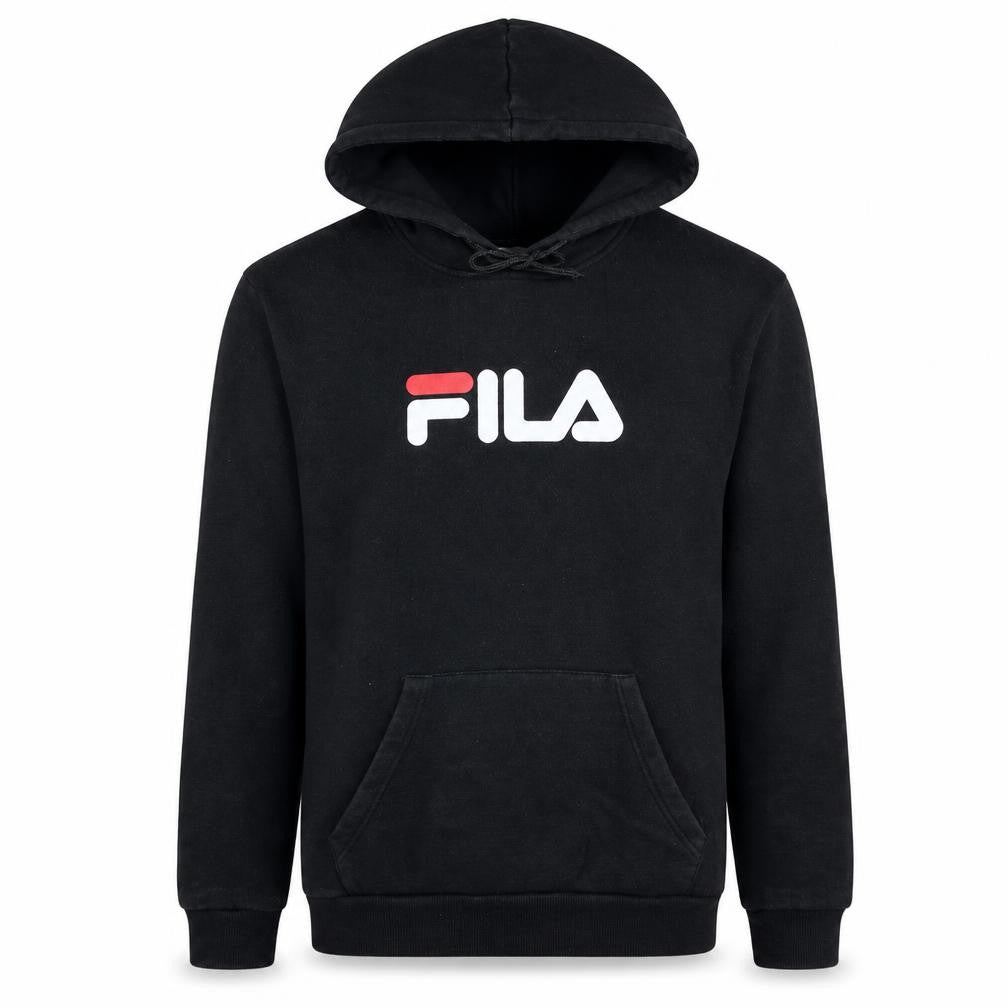 Mens UK Size M FILA Black Pullover Hoodie