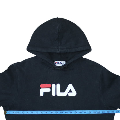 Mens UK Size M FILA Black Pullover Hoodie