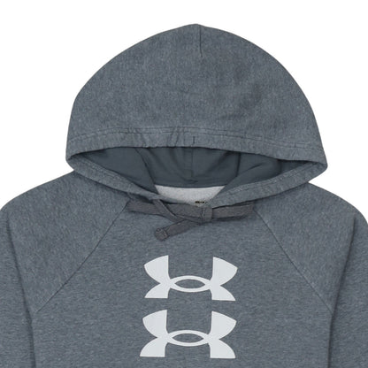 Mens UK Size S Under armour Grey Pullover Hoodie