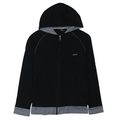 Mens UK Size M Boss Black Full Zip Hoodie