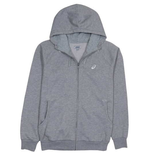 Mens UK Size L ASICS Grey Full Zip Hoodie
