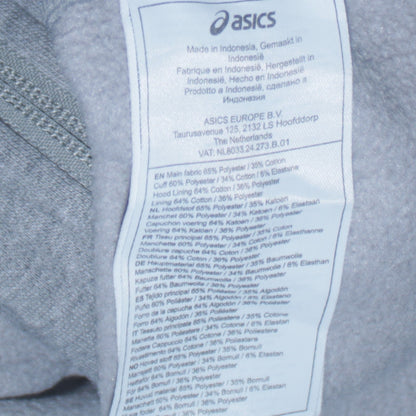 Mens UK Size L ASICS Grey Full Zip Hoodie