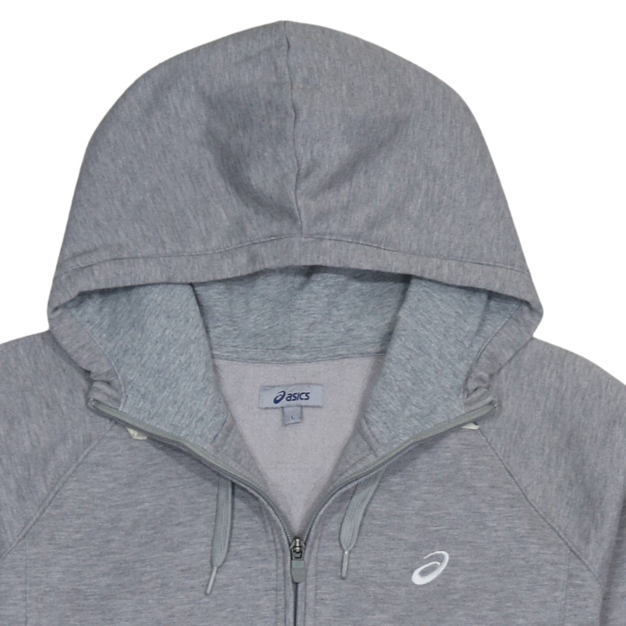 Mens UK Size L ASICS Grey Full Zip Hoodie