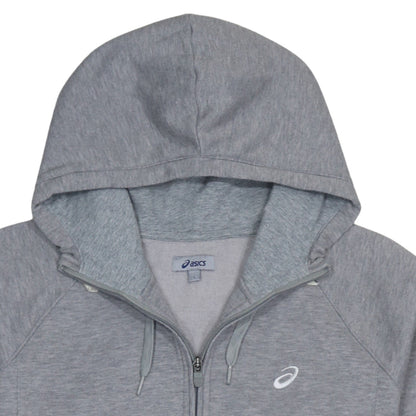 Mens UK Size L ASICS Grey Full Zip Hoodie