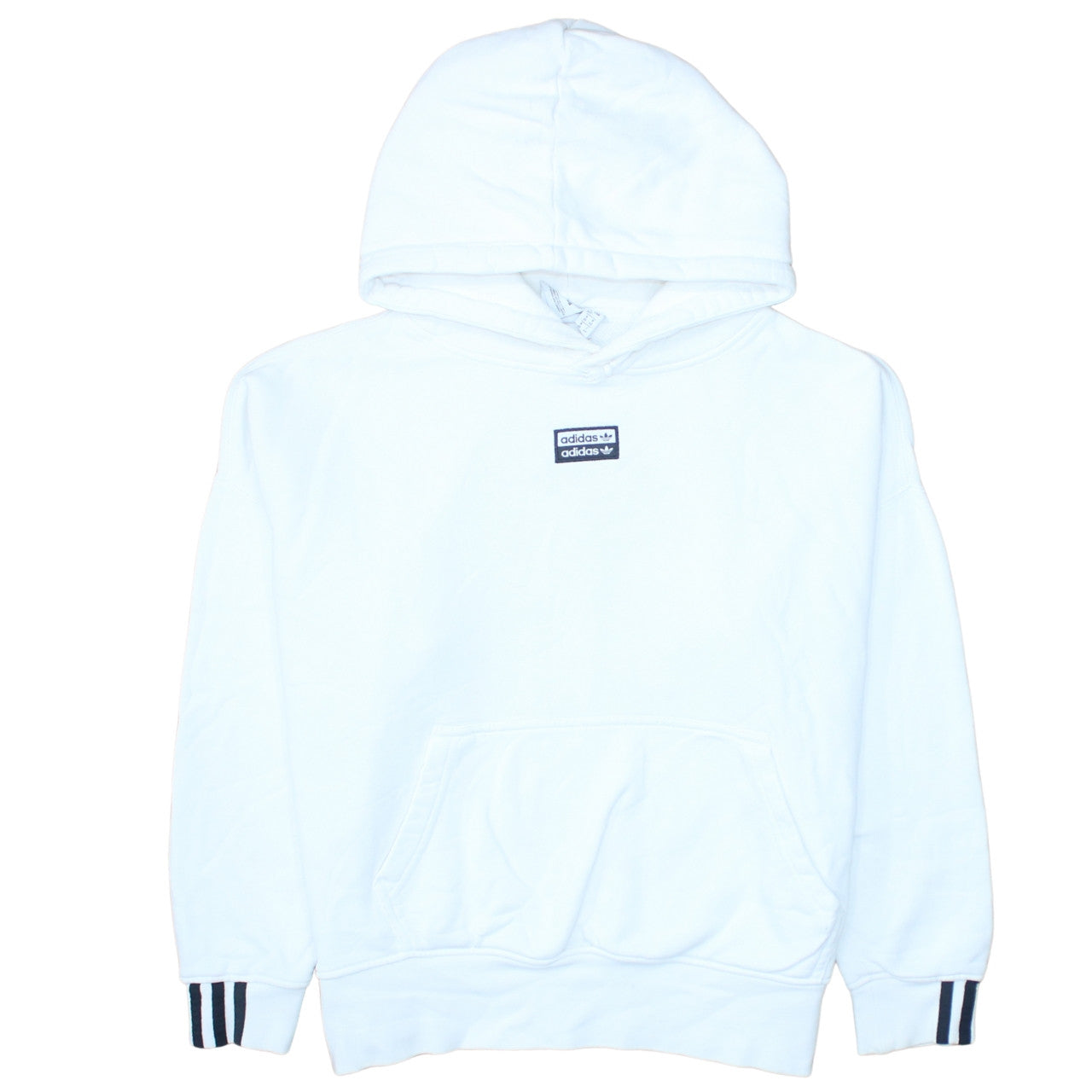 Womens UK Size 12 adidas White Pullover Hoodie